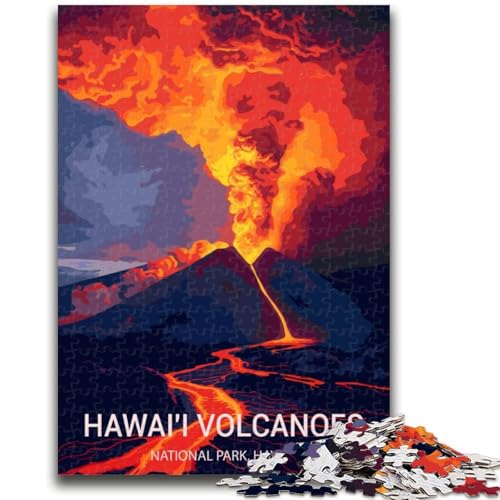 Hawaii Volcanoes National Park Puzzle für Erwachsene, 1000 Teile, anspruchsvolles Spiel und Lernspiel für die ganze Familie zum Geburtstag, Weihnachten, 1000 Teile (26x38cm) von LYXIANY