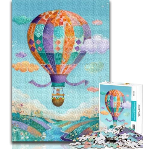 Heißluftballon-Puzzle mit 1000 Teilen für Erwachsene und Jugendliche, Lernspiel, Herausforderungsspielzeug, ganze Familie (50x75cm) von LYXIANY