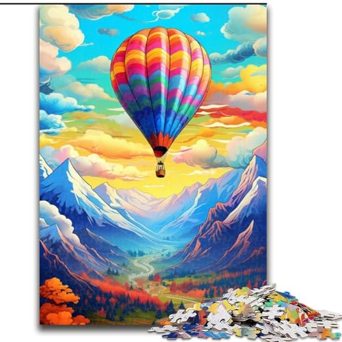 Heißluftballon mit Bergen, Puzzle für 1000 Teile aus Karton, anspruchsvolles Denkspiel für Teenager, Spaß für den Spieleabend mit der Familie, Größe 26x38cm Heißluftballon mit Bergen, Puzzle für 1000 Teile aus Karton, anspruchsvolles Denkspiel für Teenager, Spaß für den Spieleabend mit der Familie, Größe 26x38cm von LYXIANY