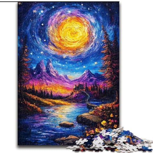 Herbst-Ölgemälde, 1000-teiliges Puzzle für Erwachsene und Jugendliche ab 14 Jahren, Spiel, Wanddekoration, einzigartige Geschenke zum Geburtstag und zu Weihnachten (26x38cm) von LYXIANY