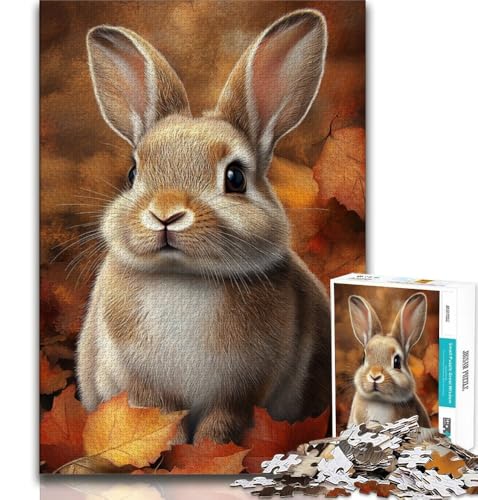 Herbsthasen-Puzzle für Erwachsene und Teenager, Puzzle, Mustermontage, Spaß bei Aktivitäten zu Hause, Geburtstagsgeschenk, Reisegeschenk (50x75cm) von LYXIANY