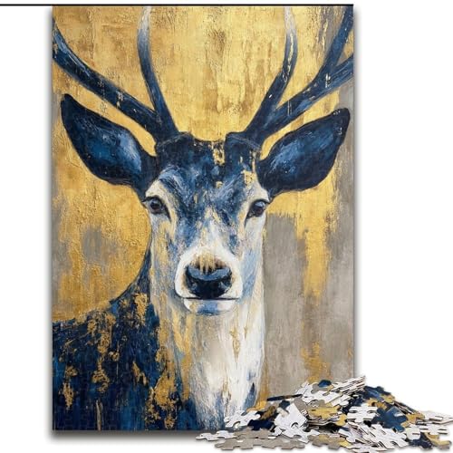 Hirsch-Puzzle für Teenager, 1000 Teile, für Alter 14+, lustige Spiele, lustige Aktivitäten zu Hause, Geburtstagsgeschenke, Reisegeschenke (Größe 26x38cm) von LYXIANY