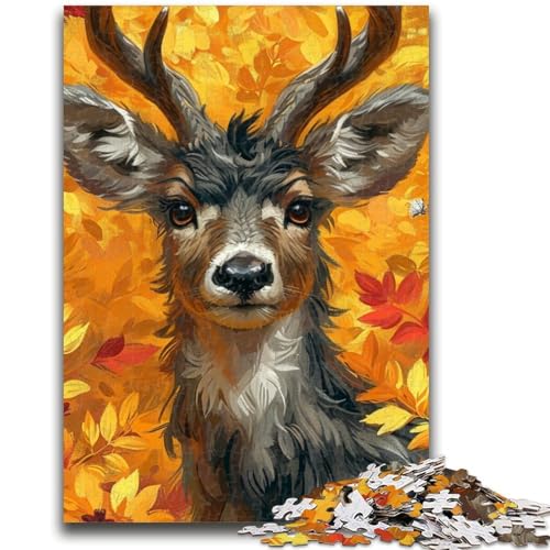 Hirsch-Puzzles für Erwachsene und Teenager, Puzzle, Spielzeug, Lernspiele, Stressabbau, tolle Geschenke und Spielzeuge (38x26cm) von LYXIANY
