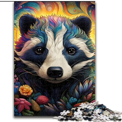 Honigdachs-Blumen-Puzzle, 1000 Teile, Holzpuzzle für Erwachsene, interaktives Familienspiel, DIY-Heimdekoration, Gehirn-Herausforderung, Geschenk, 50x75cm Honigdachs-Blumen-Puzzle, 1000 Teile, Holzpuzzle für Erwachsene, interaktives Familienspiel, DIY-Heimdekoration, Gehirn-Herausforderung, Geschenk, 50x75cm von LYXIANY