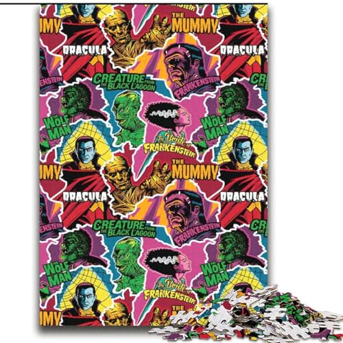 Horror-Monster-Puzzle 2000 Teile für Teenager, Mustermontage, Angebot als Geschenk für die ganze Familie, geeignet für Kinder ab 14 Jahren (70x100cm) von LYXIANY