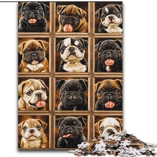 Hundecollage-Puzzles für Erwachsene und Teenager, anspruchsvolles Spiel und Lernspiel für die ganze Familie zum Geburtstag, Weihnachten (50x75cm) von LYXIANY