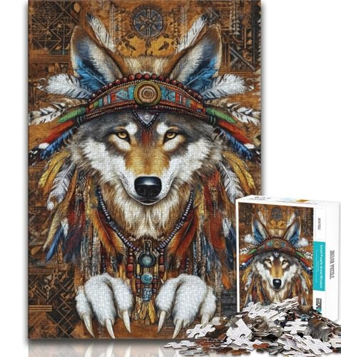 Indischer Wolf Puzzle für Erwachsene 1000 Teile Puzzle, Denkspiel Wanddekoration Einzigartige Geburtstags 50x75cm Indischer Wolf Puzzle für Erwachsene 1000 Teile Puzzle, Denkspiel Wanddekoration Einzigartige Geburtstags 50x75cm von LYXIANY