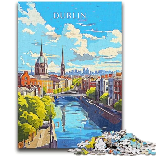 Irland Dublin Reise-Puzzles für Teenager, 1000 Puzzles, lustige Spiele für die ganze Familie, Aktivitäten für zu Hause, Geburtstagsgeschenk, Reisegeschenke, 1000 Teile (50x75cm) von LYXIANY