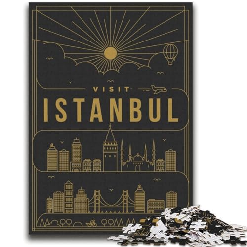 Istanbul, Türkei, 1000-teiliges Puzzle für Erwachsene und Jugendliche, Quizspiel, Wanddekoration, einzigartige Geburtstags (38x52cm) von LYXIANY