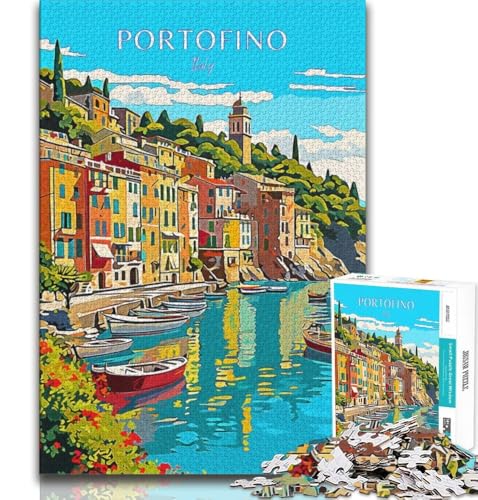 Italien Portofino Reisepuzzle für Erwachsene 1000-teiliges Puzzle, Denkspiel, Wanddekoration, einzigartige Geburtstags, 38x26cm Italien Portofino Reisepuzzle für Erwachsene 1000-teiliges Puzzle, Denkspiel, Wanddekoration, einzigartige Geburtstags, 38x26cm von LYXIANY
