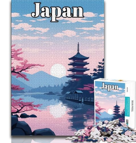 Japan-Reiseposter, 1000-teiliges Puzzle für Erwachsene und Jugendliche, Quizspiel, Wanddekoration, einzigartige Geburtstags, 38x26cm von LYXIANY
