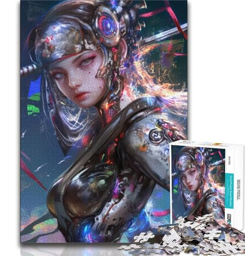 Japanische Ninja-Kriegerin, Puzzle für Erwachsene, 1000 Teile, Zeitvertreib zu Hause mit vollständig ineinandergreifenden, zufällig geformten Teilen (38x26cm) von LYXIANY