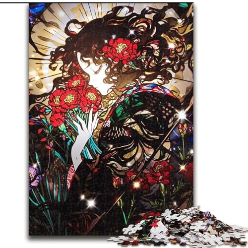 Japanisches Anime-Mädchen-Puzzle für Erwachsene, 1000 Teile, Staycation-Zeit totschlagen, jedes Teil ist einzigartig – anspruchsvolles Familienspaßspiel (Größe 26x38cm) von LYXIANY