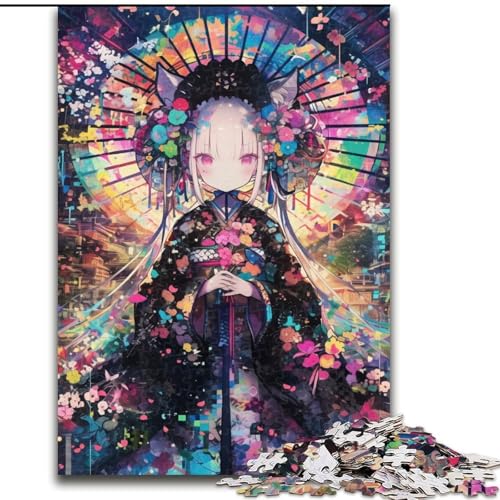 Japanisches Anime-Mädchen-Puzzle für Teenager, 1000-teiliges Puzzle, anspruchsvolles Spiel und Lernspiel für die ganze Familie zum Geburtstag, Weihnachten (50x75cm) von LYXIANY