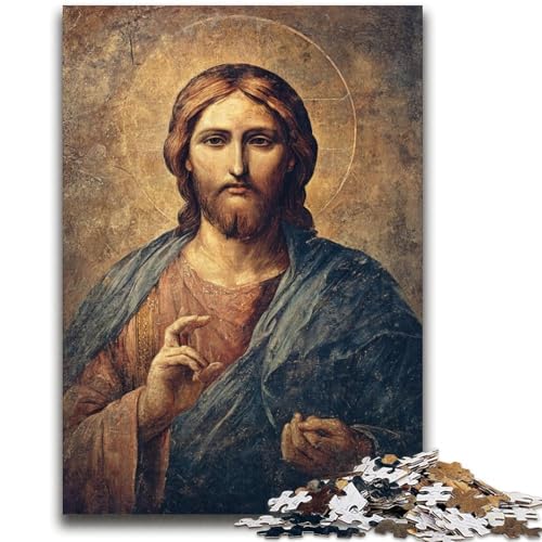 Jesus Art Puzzle 1000 Teile für Erwachsene, Lernspiel, Herausforderungsspielzeug, ganze Familie (38x52cm) von LYXIANY