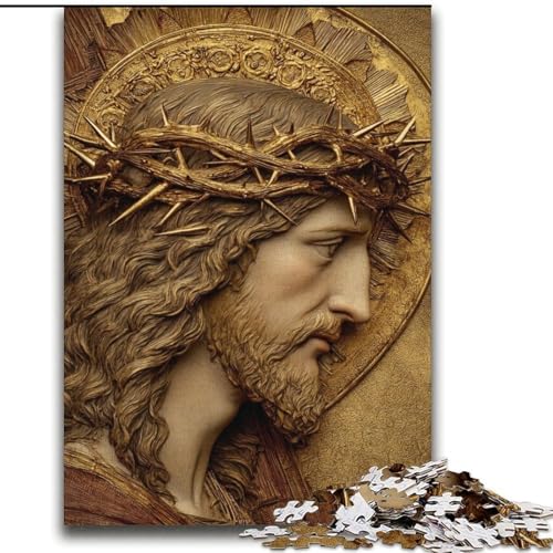 Jesus Art Puzzle 2000 Teile für Teenager-Geschenke, Kunst, interessante Wunschliste zur Stressreduzierung mit dem Weihnachtsmann für 14-Jährige (70x100cm) von LYXIANY