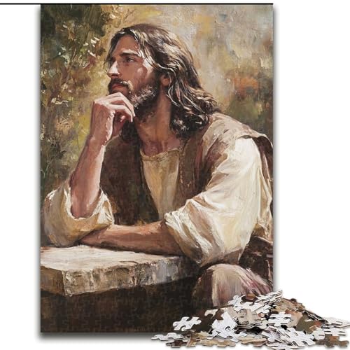 Jesus-Puzzle für Erwachsene und Jugendliche, 1000 Teile, anspruchsvolles Spiel, ganze Familie (Größe 26x38cm) von LYXIANY