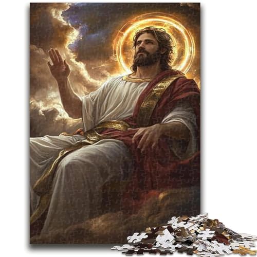 Jesus-Puzzle mit 1000 Teilen für Teenager, Denkspiel, Wanddekoration, einzigartige Geburtstags (38x26cm) von LYXIANY
