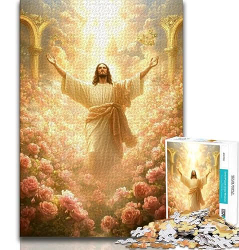 Jesus im Garten Puzzle für Erwachsene 1000 Teile Puzzle, Denkspiel Wanddekoration Einzigartige Geburtstags 50x75cm von LYXIANY