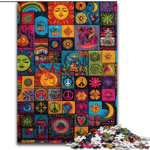 JigsawPuzzle 1000 Teile für Erwachsene, Psychedelic Things Jigsaw Familien-Interaktives Spiel, Ideal für Teenager, Denksport-Geschenk (Größe 26x38cm) von LYXIANY