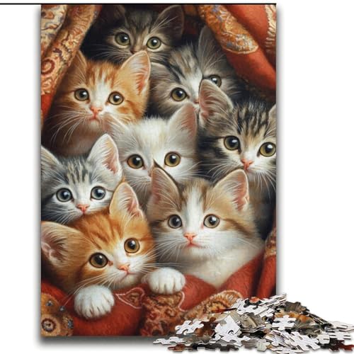 Kätzchen-Puzzles für Teenager, 2000 Teile, anspruchsvolles Spielspielzeug, jedes Teil ist einzigartig – anspruchsvolles Familienspiel (70x100cm) von LYXIANY