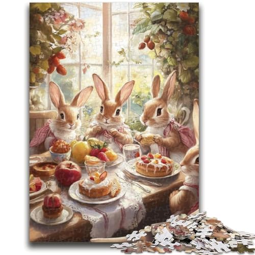 Kaninchen-Dinner-Puzzle für Teenager, 1000 Teile, dekomprimierendes intellektuelles Lernspielzeug, tolle Geschenke und Spielzeuge (38x26cm) von LYXIANY