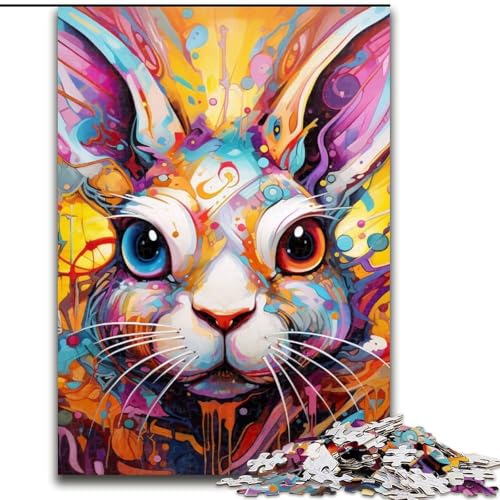 Kaninchen-Puzzle mit 1000 Teilen für Erwachsene, anspruchsvolles Denkspiel für Teenager, Spaß für den Spieleabend mit der Familie, 50x75cm Kaninchen-Puzzle mit 1000 Teilen für Erwachsene, anspruchsvolles Denkspiel für Teenager, Spaß für den Spieleabend mit der Familie, 50x75cm von LYXIANY
