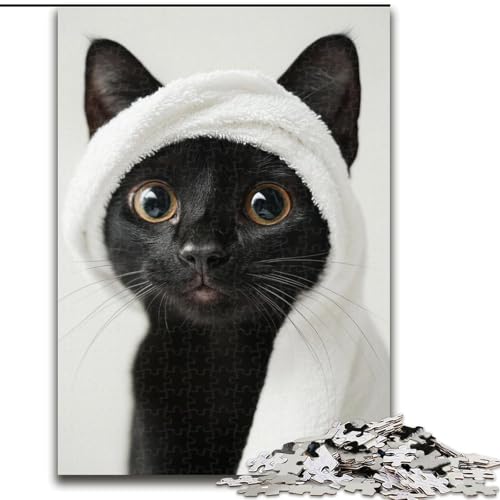 Katze mit Turban, Puzzle 1000 Teile, für Teenager, Geschenke, Familienspiel, Stressabbau, schwierige Herausforderung, Geschenke für Freunde und Familie, 26x38cm Katze mit Turban, Puzzle 1000 Teile, für Teenager, Geschenke, Familienspiel, Stressabbau, schwierige Herausforderung, Geschenke für Freunde und Familie, 26x38cm von LYXIANY
