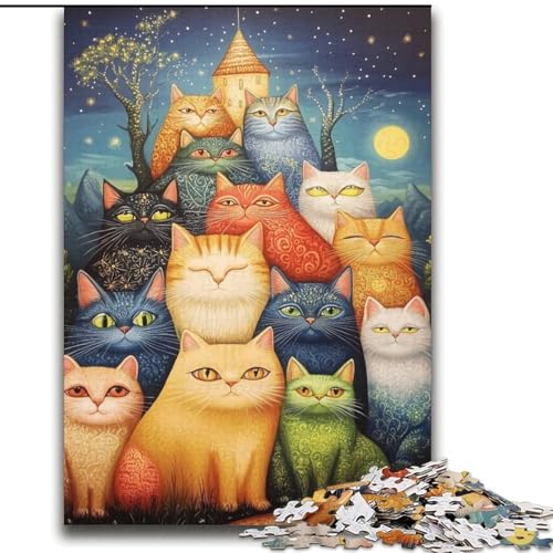 Katzen-Collage-Puzzles für Teenager, 2000-teiliges Puzzle, Spielzeug, Lernspiele, Stressabbau, einzigartige Geburtstags- und Geschenkideen (70x100cm) von LYXIANY