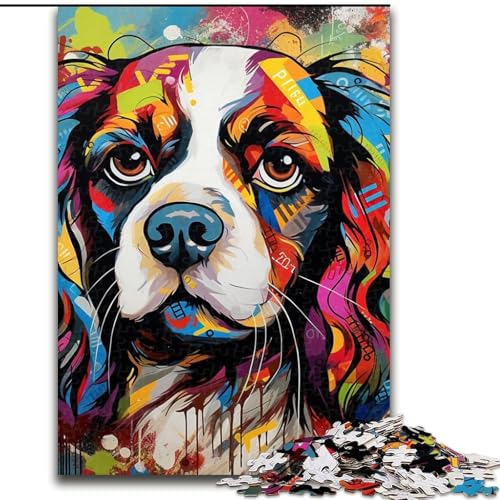 King Charles Spaniel Graffiti-Puzzle, 1000 Teile, für Erwachsene, Papppuzzle für Teenager und Jugendliche, ideales Geburtstags, 26x38cm King Charles Spaniel Graffiti-Puzzle, 1000 Teile, für Erwachsene, Papppuzzle für Teenager und Jugendliche, ideales Geburtstags, 26x38cm von LYXIANY
