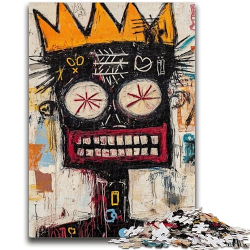 King-Puzzle im Basquiat-Stil, 1000 Teile, für Teenager, Geschenke, Quizspiel, Wanddekoration, einzigartige Geburtstags (38x26cm) von LYXIANY