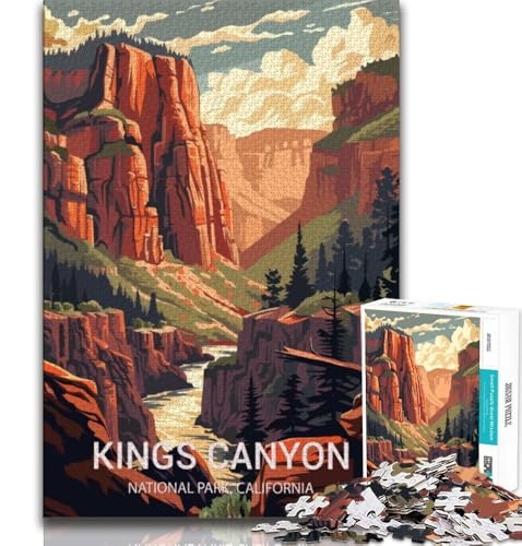 Kings Canyon Nationalpark Puzzle für Erwachsene 1000 Teile Puzzle, Denkspiel Wanddekoration Einzigartige Geburtstags 38x26cm Kings Canyon Nationalpark Puzzle für Erwachsene 1000 Teile Puzzle, Denkspiel Wanddekoration Einzigartige Geburtstags 38x26cm von LYXIANY