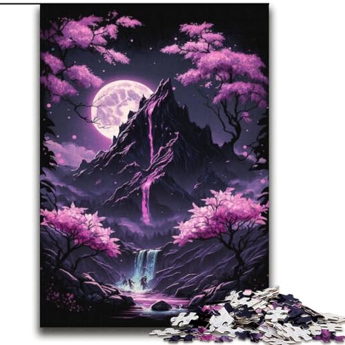 Kirschblüten-Berg-Puzzle, 2000 Teile, für Teenager, Lernspiele, Heimdekoration, einzigartige Heimdekoration und Geschenke (70x100cm) von LYXIANY