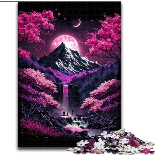 Kirschblüten-Berg-Puzzle 1000 Teile für Teenager, anspruchsvolles Spiel, ganze Familie (50x75cm) von LYXIANY