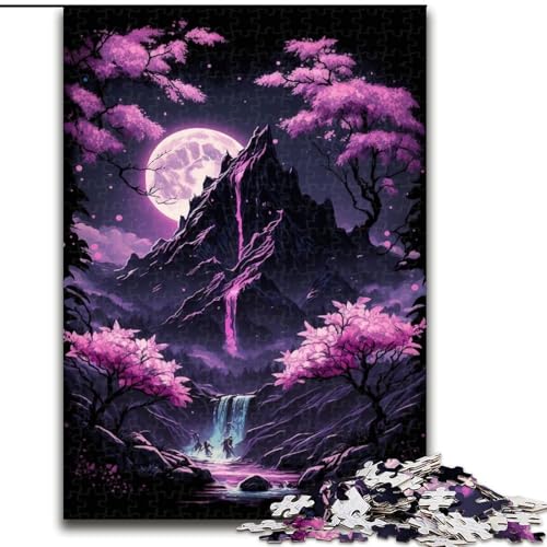 Kirschblüten-Berg-Puzzle 1000 Teile für Teenager, anspruchsvolles Spiel, ganze Familie (50x75cm) von LYXIANY