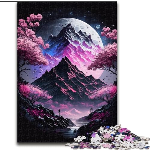 Kirschblüten-Berg-Puzzle für Teenager, 1000 Teile, Entspannungsspiele ganze Familie (50x75cm) von LYXIANY