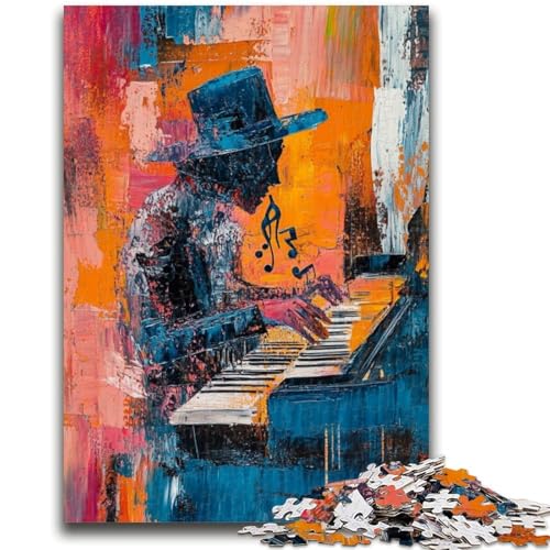 Klavier Spielen, Ölgemälde-Puzzles für Teenager, 1000 Puzzles, anspruchsvolles Spiel und Familienspiel, ganze Familie (50x75cm) von LYXIANY
