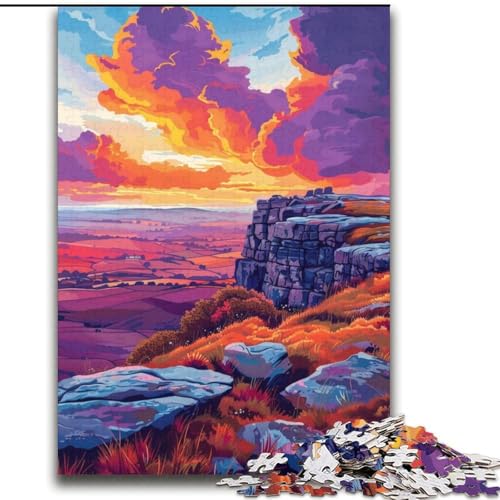Klippen bei Sonnenuntergang, 2000-teiliges Puzzle für Erwachsene und Jugendliche, Lernspiele, Heimdekoration, einzigartige Heimdekoration und Geschenke (70x100cm) von LYXIANY