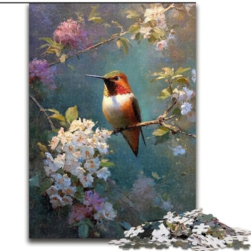 Kolibri-Puzzle für Erwachsene, 1000 Teile, anspruchsvolles Spiel und Lernspiel für die ganze Familie zum Geburtstag, Weihnachten, 26x38cm von LYXIANY