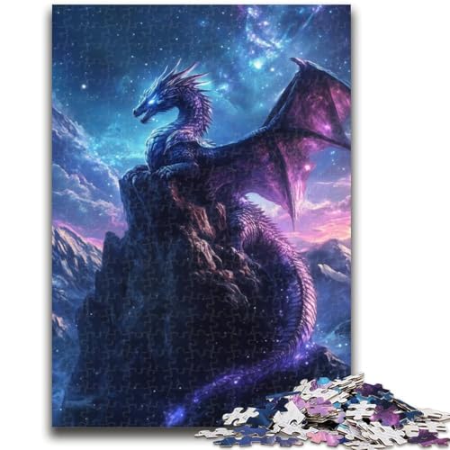 Kosmischer Drache, Puzzle für Teenager, 1000 Puzzles, Lernspiele, Wanddekoration, einzigartige Geburtstags (38x26cm) von LYXIANY