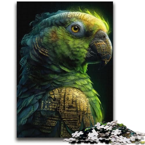 Kosmischer Papagei, Puzzle für Teenager, 1000 Puzzles, Lernspiele, Wanddekoration, einzigartige Geburtstags (38x52cm) von LYXIANY