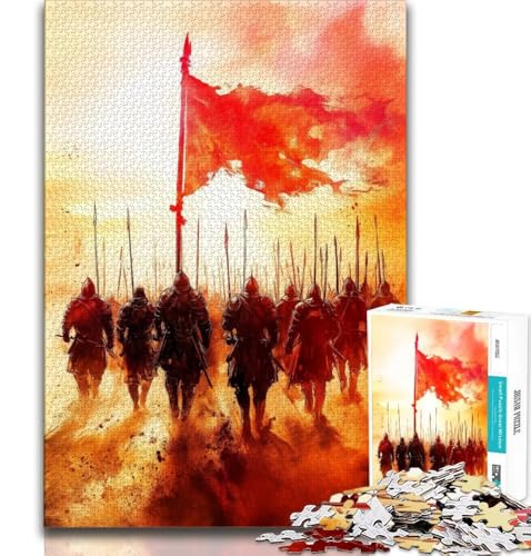 Krieger-Puzzle, 1000 Teile, für Erwachsene und Jugendliche, Lernspiele, Heimdekoration, Geschenk für die ganze Familie (38x26cm) von LYXIANY