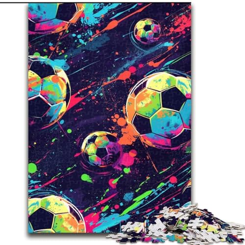 Künstlerische Fußball-Puzzles für Erwachsene, 1000 Teile, lustige Spiele, jedes Teil ist einzigartig – anspruchsvolles Familienspaßspiel (50x75cm) von LYXIANY