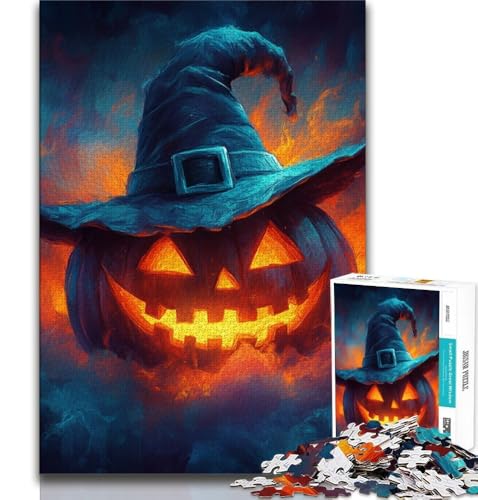 Kürbishexe 1000 Teile Puzzle für Erwachsene und Jugendliche, Lernspielzeug, Familienspiele, einzigartige Geburtstags- und Geschenkideen (50x75cm) von LYXIANY