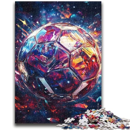 Kunst-Fußball-Puzzles für Erwachsene und Jugendliche, Dekomprimierendes intellektuelles Lernspielzeug, Geburtstagsgeschenk, Geschenke, Wandkunst (38x26cm) von LYXIANY