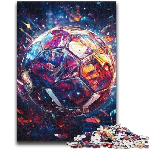 Kunst-Fußball-Puzzles für Erwachsene und Teenager, lustige Familienspiele, ganze Familie (50x75cm) von LYXIANY