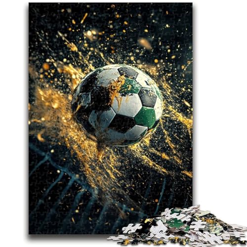 Kunst-Fußball-Puzzles für Teenager, 1000 Teile, Stressabbau, schwierige Herausforderung, einzigartige Heimdekoration und Geschenke (50x75cm) von LYXIANY