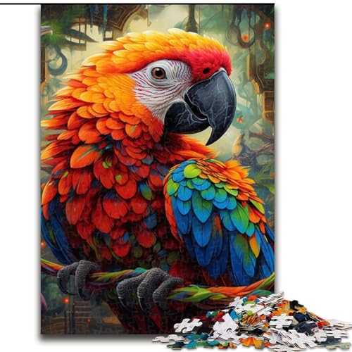 Kunst-Papageien-Puzzles für 1000 Teile, Puzzle für Erwachsene, Heimaktivität für Feiertage, Geburtstage und Familienspieleabende, Größe: 50x75cm von LYXIANY