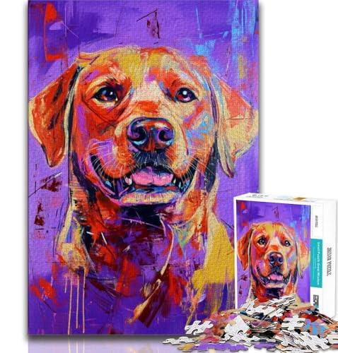Labrador-Puzzles im Basquiat-Stil für Erwachsene und Teenager Puzzle, Entspannungsspiele ganze Familie (75x50cm) von LYXIANY
