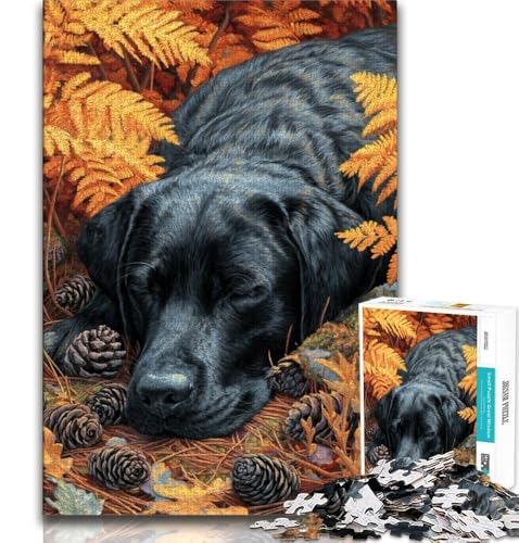 Labrador im Herbst, 1000-teiliges Puzzle für Erwachsene und Jugendliche, Quizspiel, Wanddekoration, einzigartige Geburtstags, 38x26cm von LYXIANY